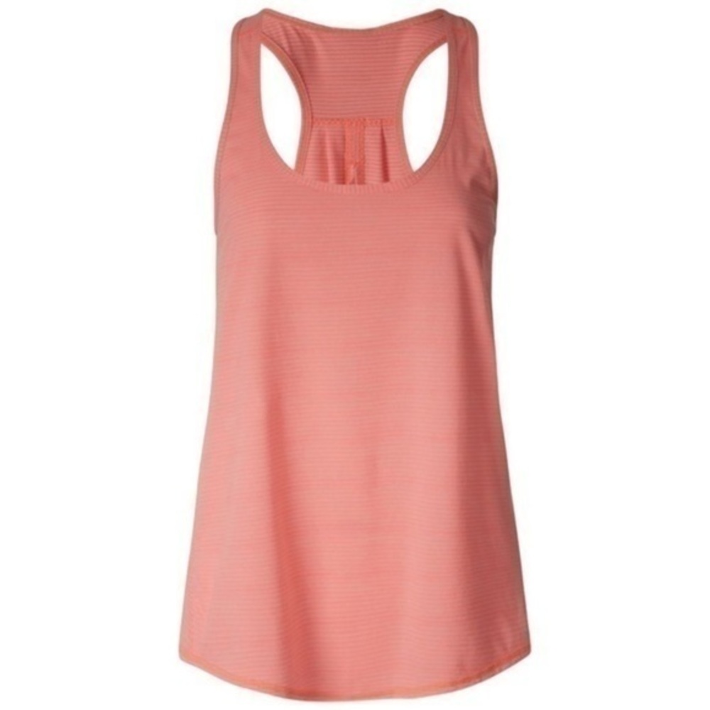 Lululemon 4 Heathered Very Light Flare Orange Salute the Sun Singlet II Tank Top